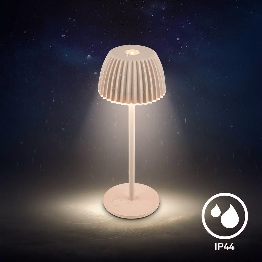 Briloner Beige Rechargeable Battery LED Table Lamp with Dimmable Warm White Light – 6