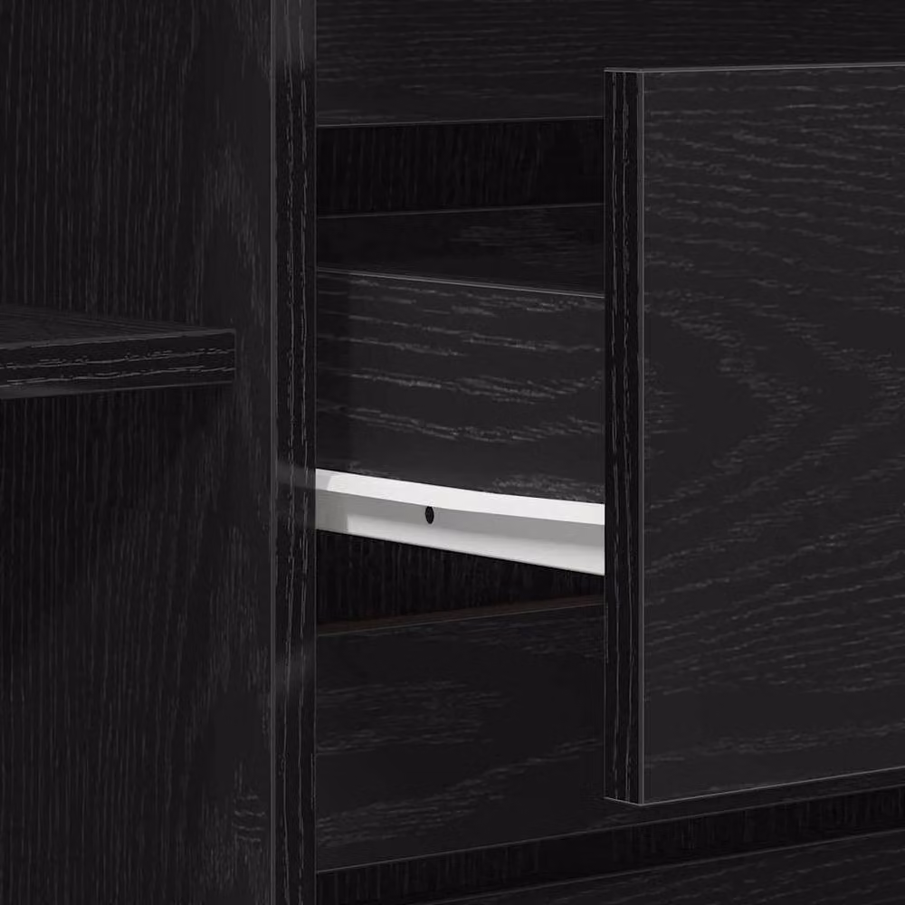Berkfield Home Black Oak Sideboard, W/D/H: 120 x 41 x 75 cm – 6