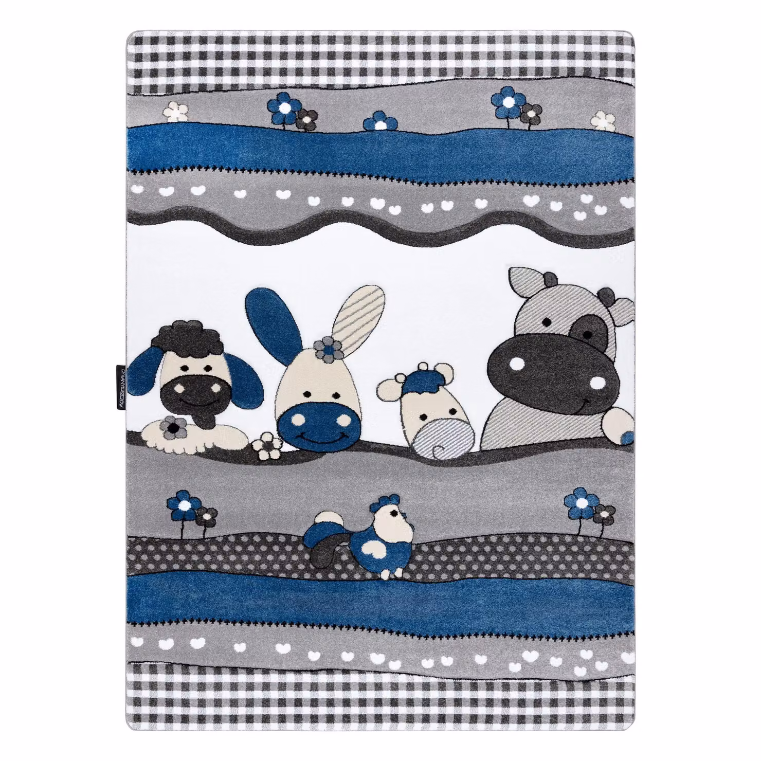 RugsX Petit Blue Kids Motif Rectangular Rug, W: 140 cm, D: 190 cm – 2
