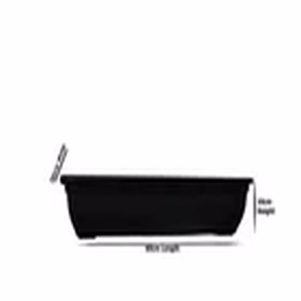 EONLION 4 Pack Black Plastic Garden Trough Window Planters – 2