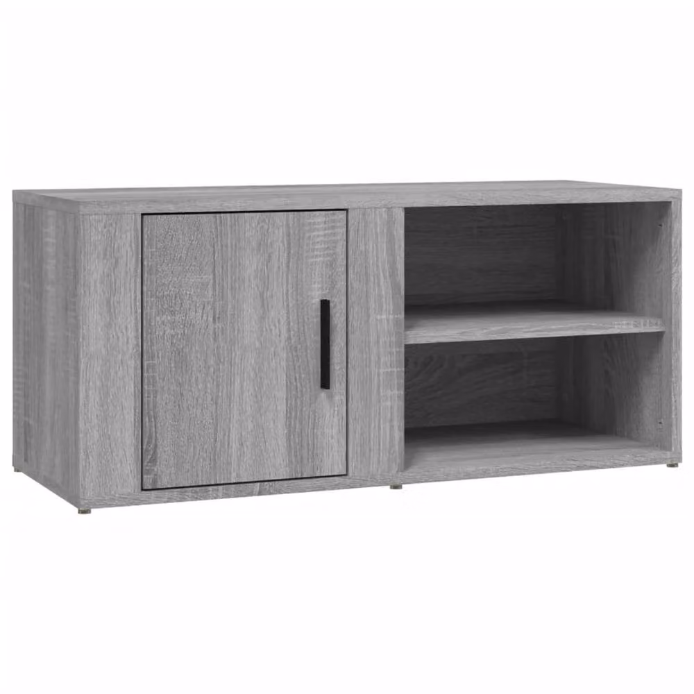Berkfield Home Set of 2 Grey Sonoma TV Cabinets in Engineered Wood, W: 80 cm, D: 31.5 cm, H: 36 cm – 4
