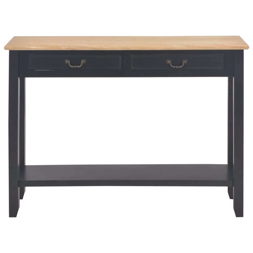 Berkfield Home Black Classic Console Table W/D/H: 110 x 35 x 80 cm – 2