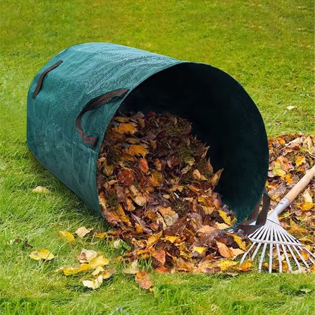 Komore 3 Pack Thickened Large Capacity Garden Waste Bags, Green, 300l
