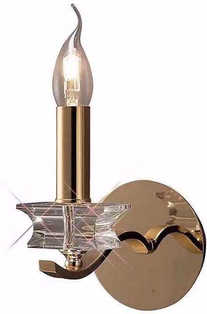 Netlighting Nydia Wall Lamp in Gold with Crystal and Metal Details, E14