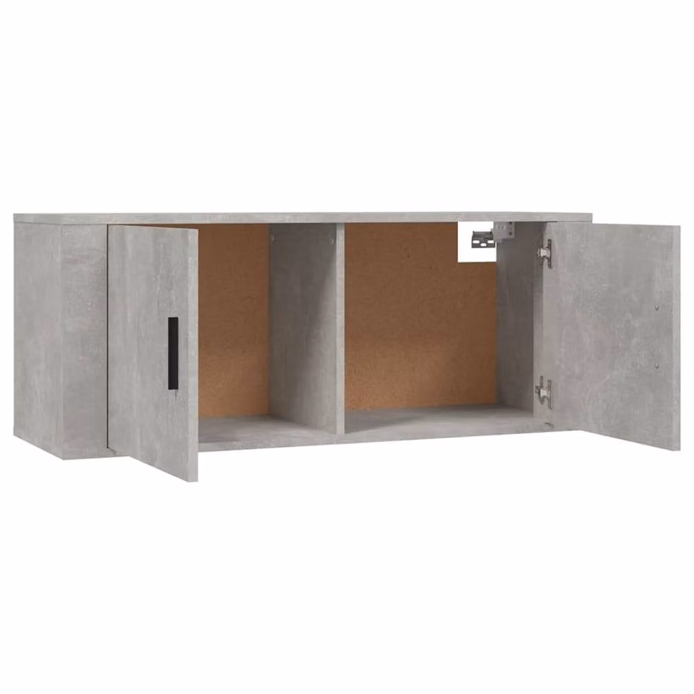 Berkfield Home Modern 3 Piece Wall Mounted TV Cabinet Set in Concrete Grey Engineered Wood – 3