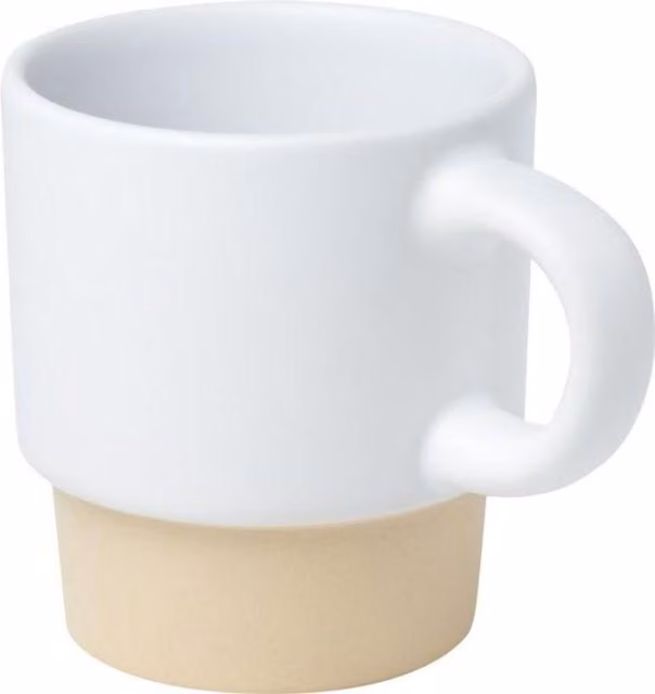 Generic Ceramic Espresso Cup in White and Yellow, 130ml
