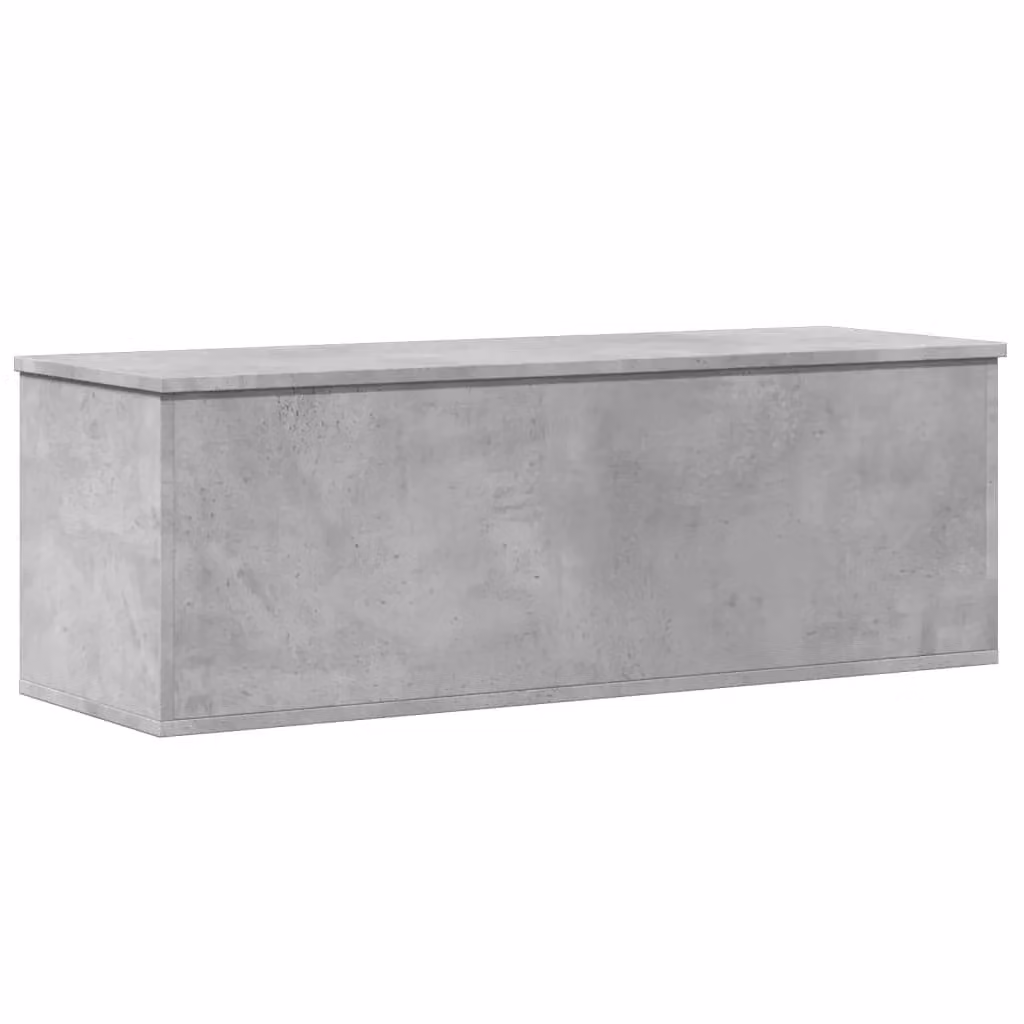 Berkfield Home Storage Box in Concrete Grey, MDF, W/D/H: 102 x 35 x 35 cm – 2