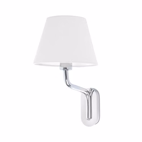 Netlighting Eterna Modern Wall Light with White Shade and Chrome Finish, E27 – 1