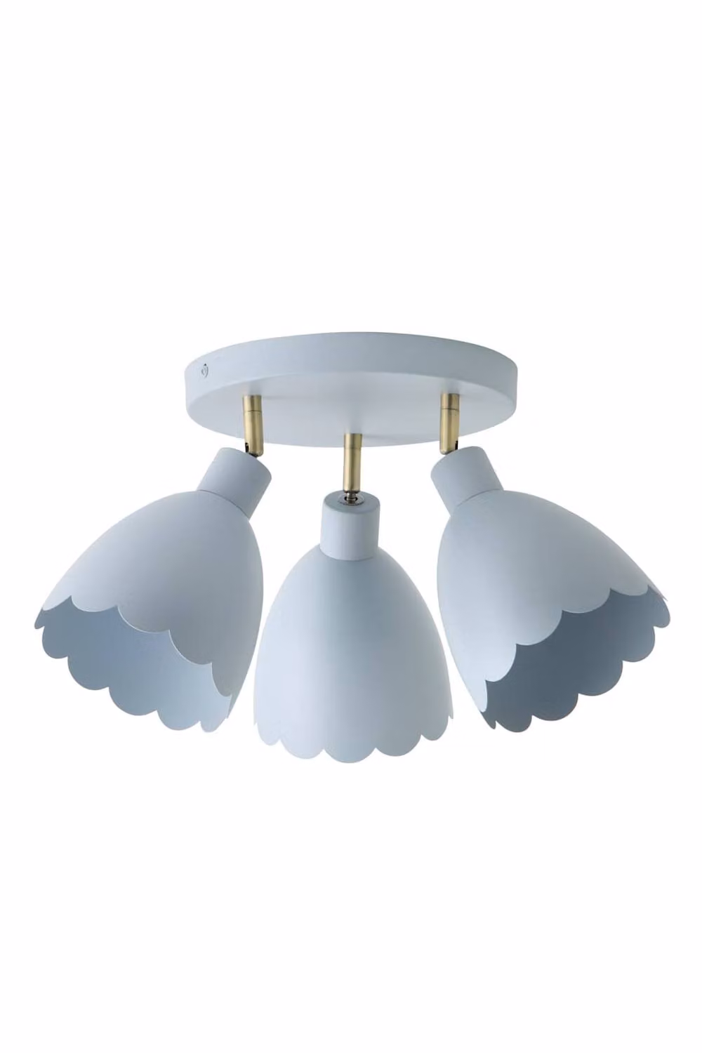 ValueLights Millie Flower Scallop 3 Way Round Adjustable Metal Ceiling Spotlight in Blue – 2