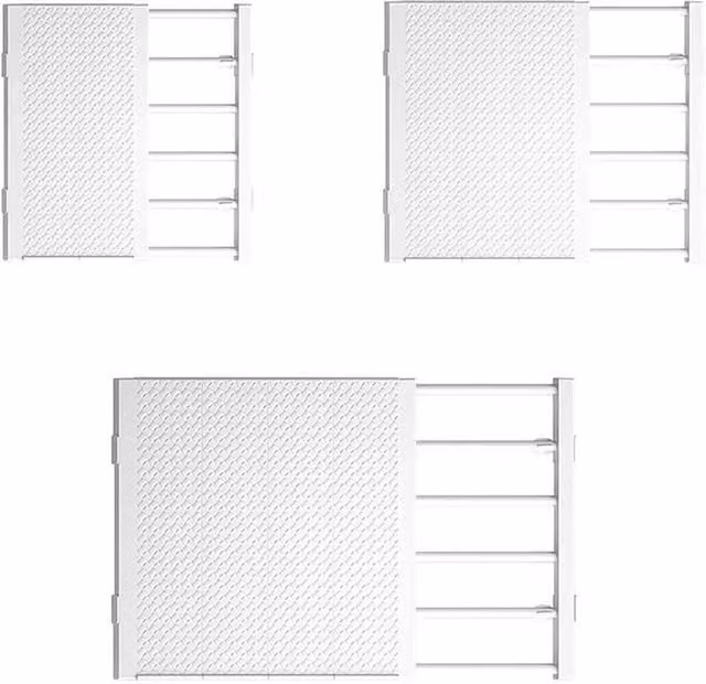 NESTLUNE White Cupboard Storage Shelves and Closet Cabinet Divider, W: 100 cm, D: 15 cm, H: 15 cm – 1