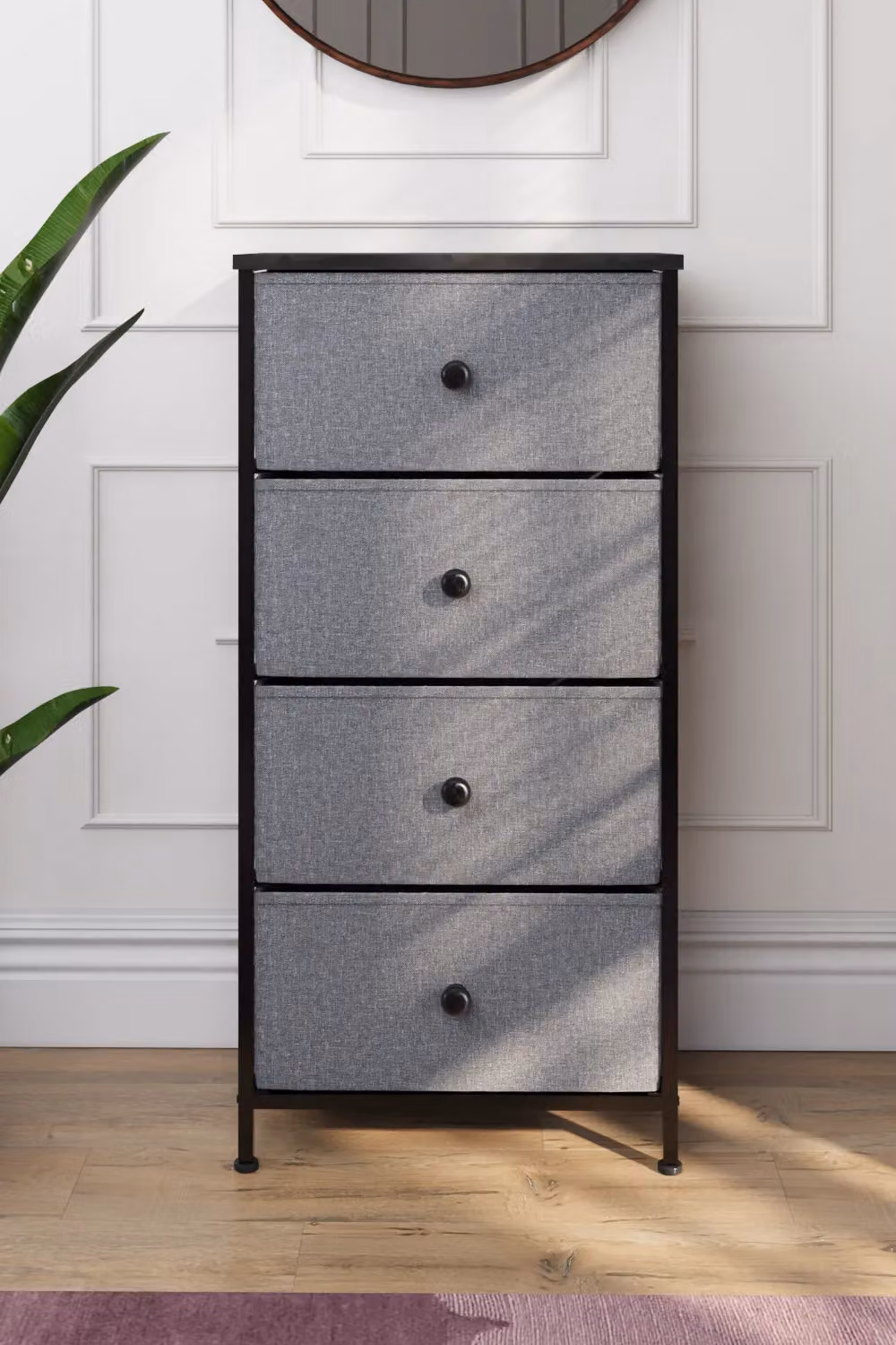 Vida Designs Chorley 4 Drawer Fabric Chest of Drawers in Grey – 5