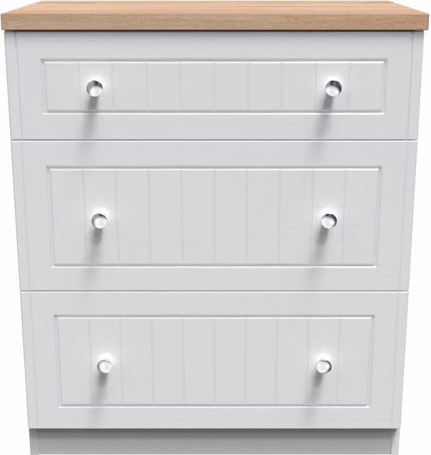2 U Norton 3 Drawer Deep Chest in White – 1