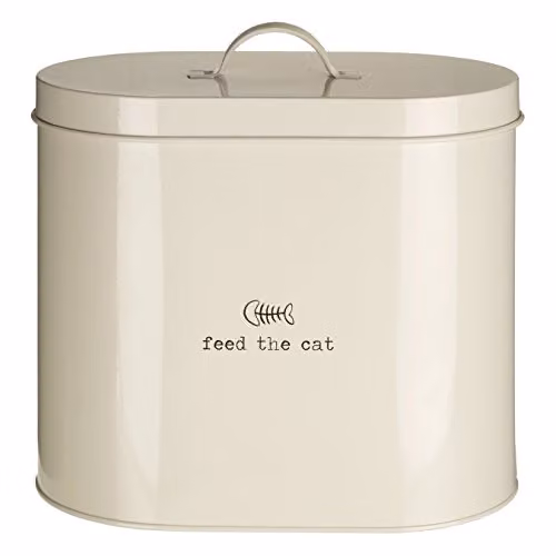 Premier Housewares Pet Food Storage Jar with Spoon, Beige, W/D/H: 15 x 25 x 22 cm