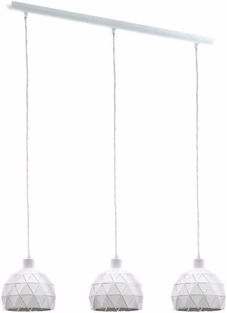 Eglo Roccaforte Metal 3 Light Ceiling Pendant in White