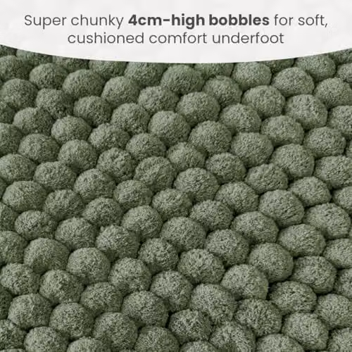 Allure Bath Fashions Bobbi Giant Bobble Bath Mat, Dark Green, W: 50 cm, D: 80 cm – 4