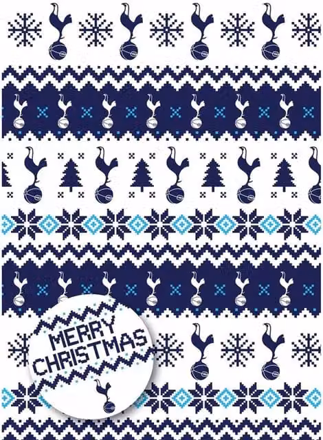 Tottenham Hotspur FC Christmas Gift Wrap Sheets in Navy and White
