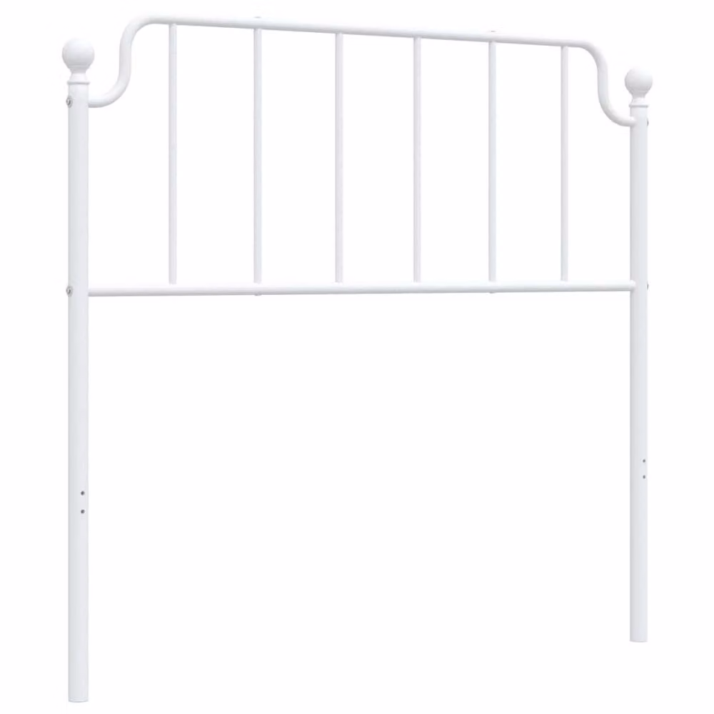 Berkfield Home Classic Metal Headboard in White, Width: 100 cm – 2