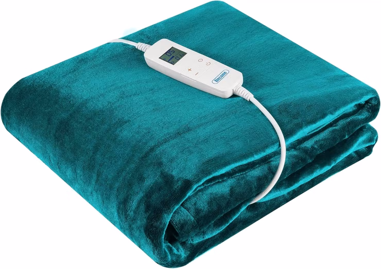 Alecome Women's Electric Heated Fleece Throw Blanket with Remote and Timer in Petrol – 2