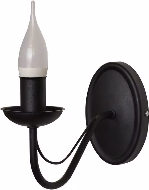 Helam Malbo Candle Wall Lamp in Black