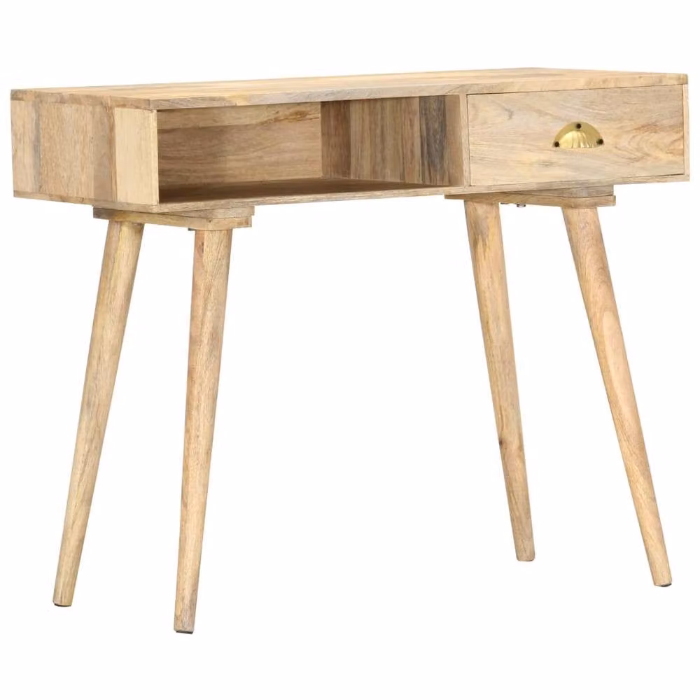 Berkfield Home Beautiful Console Table in Brown Solid Mango Wood W/D/H: 90 x 45 x 75 cm – 1