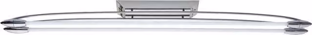 Loops Flush Ceiling Light in Chrome with Opal Glass and Included LED Bulbs
