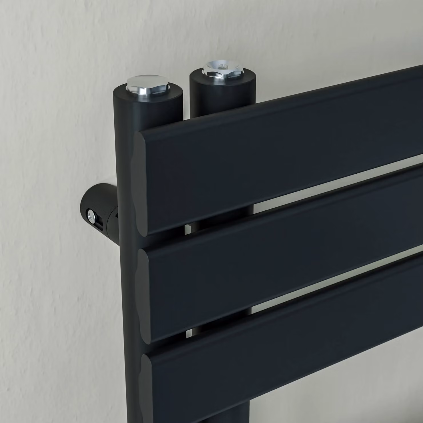 Agadon Lola Open Electric Designer Towel Radiator in Black, W: 60 cm, H: 120 cm – 3