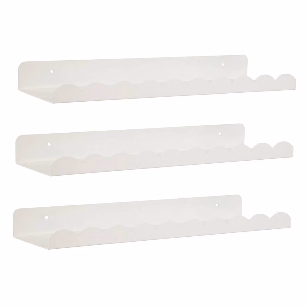 EONLION 3 Pack Cloud-Shaped Floating Wall Shelves in White – 2