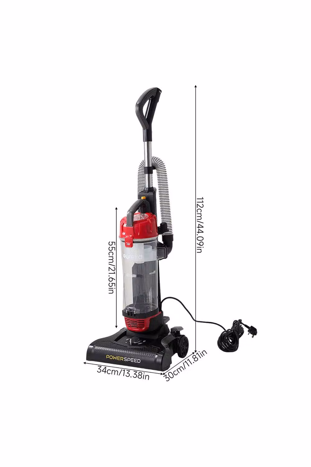 Living and Home Red Bagless Upright Vacuum Cleaner with 4.2L Capacity, 5 Height Settings and 3 Heads – 4