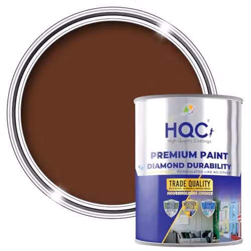 HQC Paints Leaf Brown Matt Water-Based Furniture and Wood Paint, 1 Litre – 1