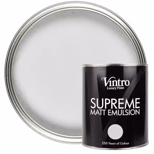Vintro Luxury Matt Emulsion Multi Surface Paint in Chrysler Grey, 1 Litre