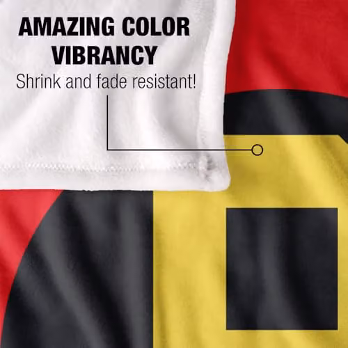 LOGOVISION DC Originals Robin Logo Super Soft Silky Touch Fleece Throw Blanket, Multicolour, W: 127.0 cm x H: 152.4 cm – 3