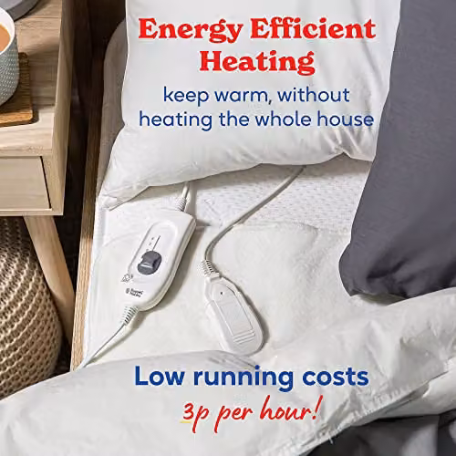 Russell Hobbs RHEDB6002 White Double Fitted Electric Underblanket with 3 Heat Settings, W/D/H: 140 x 150 cm – 3