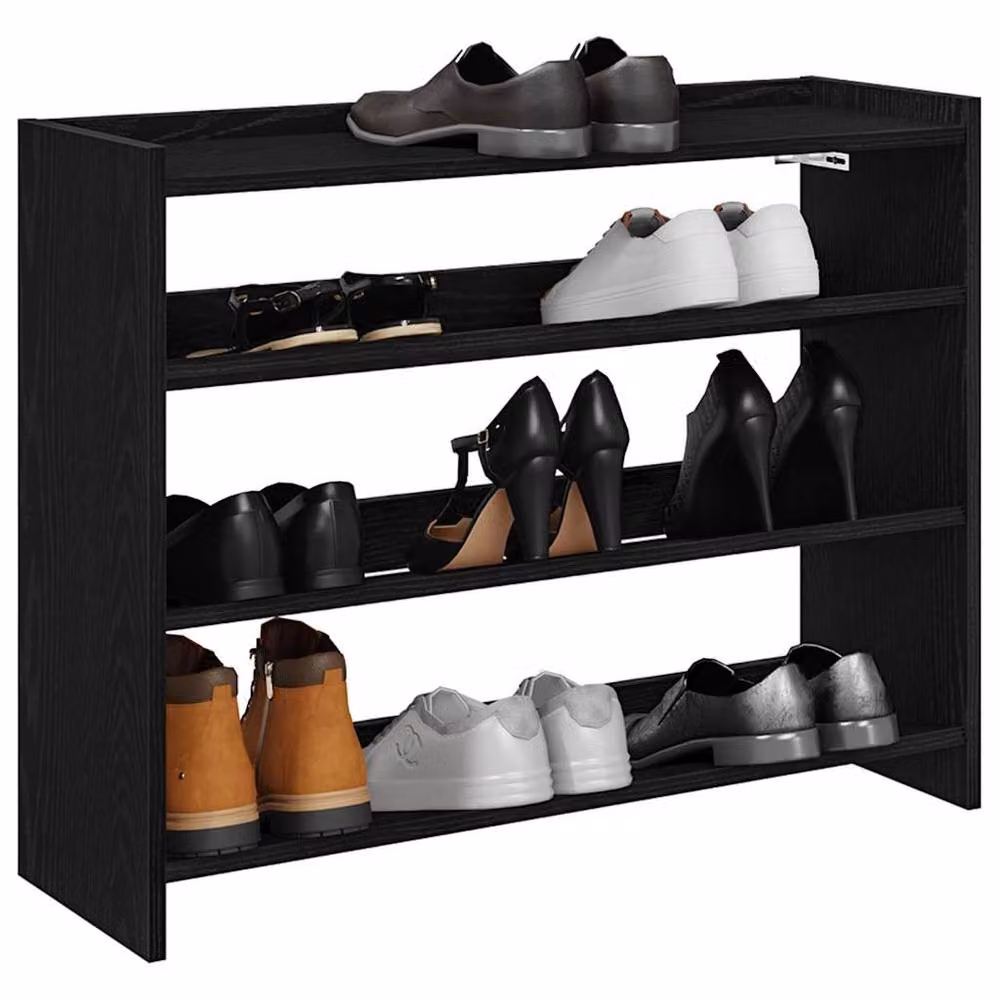 Berkfield Home Black Modern Shoe Rack, W/D/H: 80 x 25 x 62 cm – 2