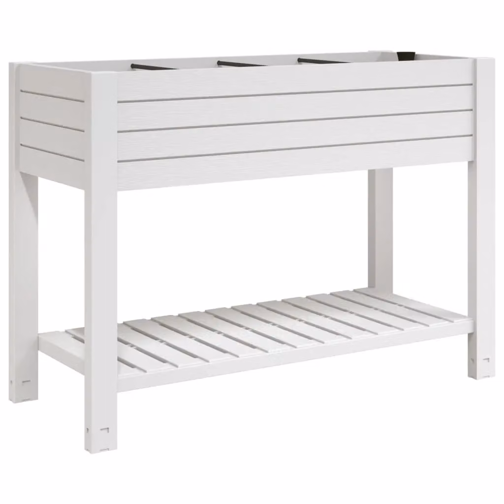 Berkfield Home Garden White Polypropylene Raised Bed W: 110 cm, D: 45 cm, H: 79 cm – 2