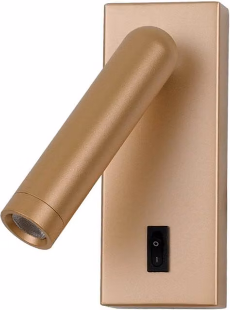 Netlighting Nova LED Reading Wall Light in Gold/Brass with 3000K Warm White Light – 1