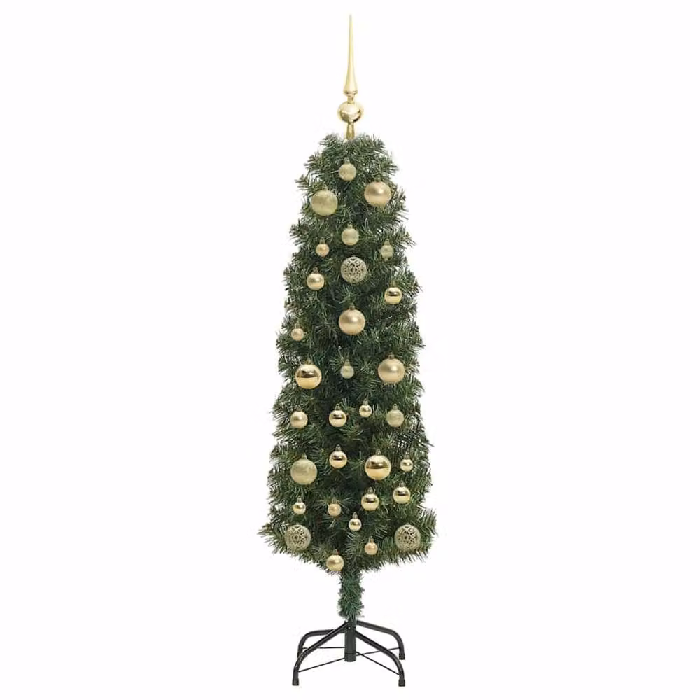 Berkfield Home Artificial Green Christmas Tree with 150 Warm White LEDs and Stand – 4