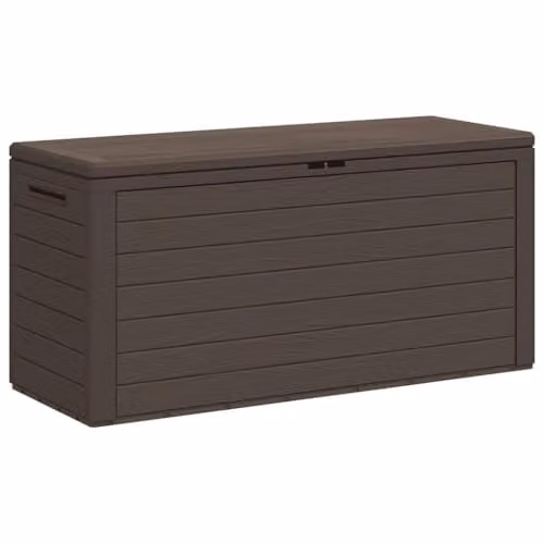 vidaXL Brown Plastic Garden Storage Box W/D/H: 116 x 44 x 55 cm – 1