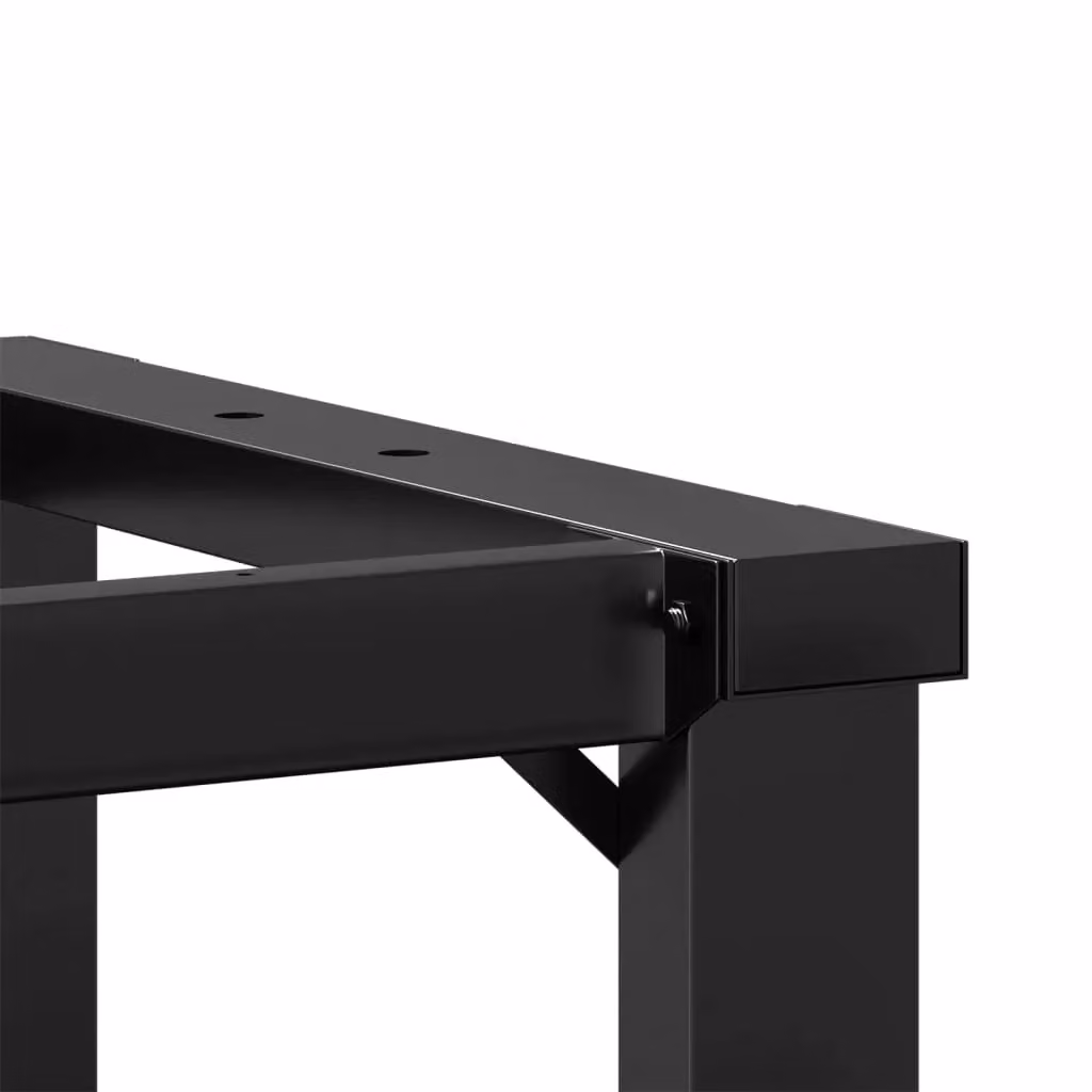 Berkfield Home O-Frame Coffee Table Legs in Matt Black Steel, W/D/H: 70 x 30 x 43 cm – 3