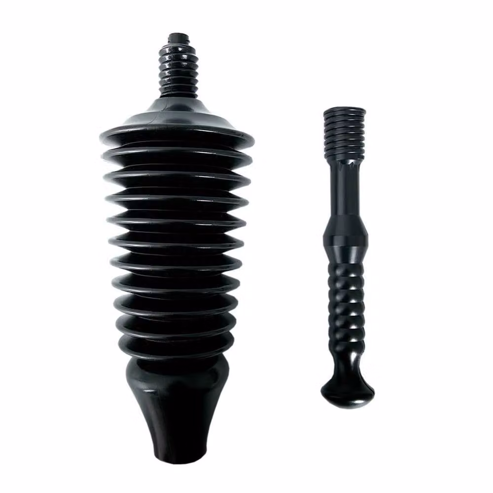 Nestlune Duty Toilet Plunger Unblocker Air Pump Sink Blaster in Black, H 100 cm x W 15 cm x D 15 cm – 2