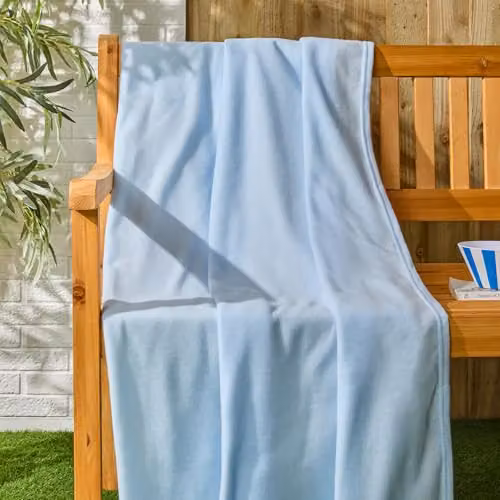 OHS Ultra Soft Polar Fleece Throw Blanket in Blue, W/D/H: 200 x 240 cm