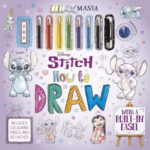 Disney Stitch How to Draw Art Activity Pack with Built-in Easel and Multicolour Drawing Tools