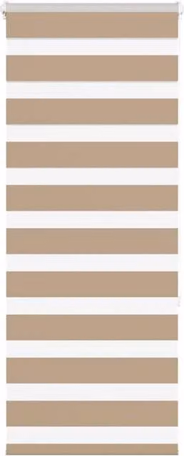 Berkfield Home Zebra Blind in Sand Brown, W: 60 cm, H: 150 cm