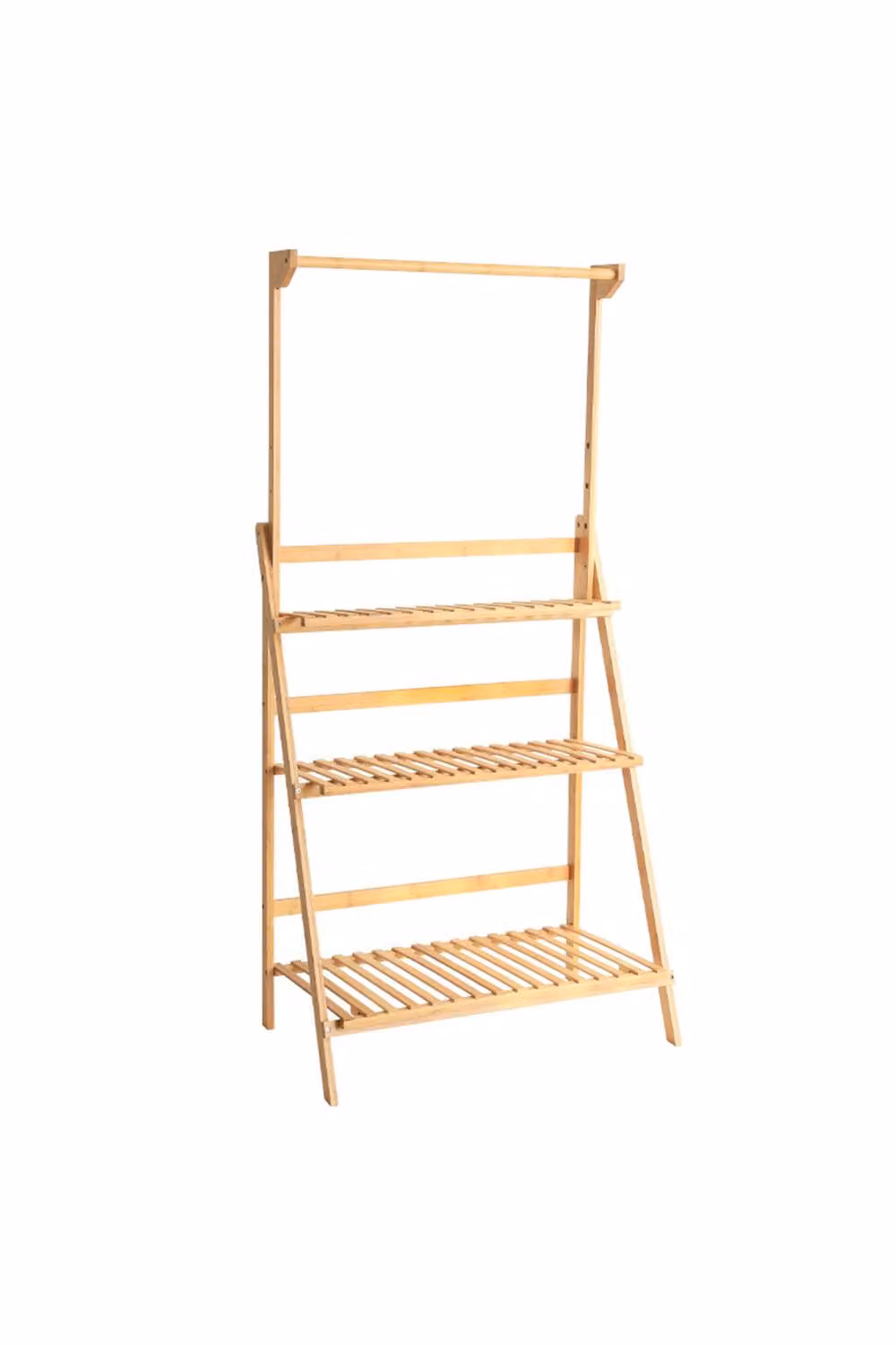ExtraStar 3 Tier Wooden Ladder Plant Stand in Natural – 2