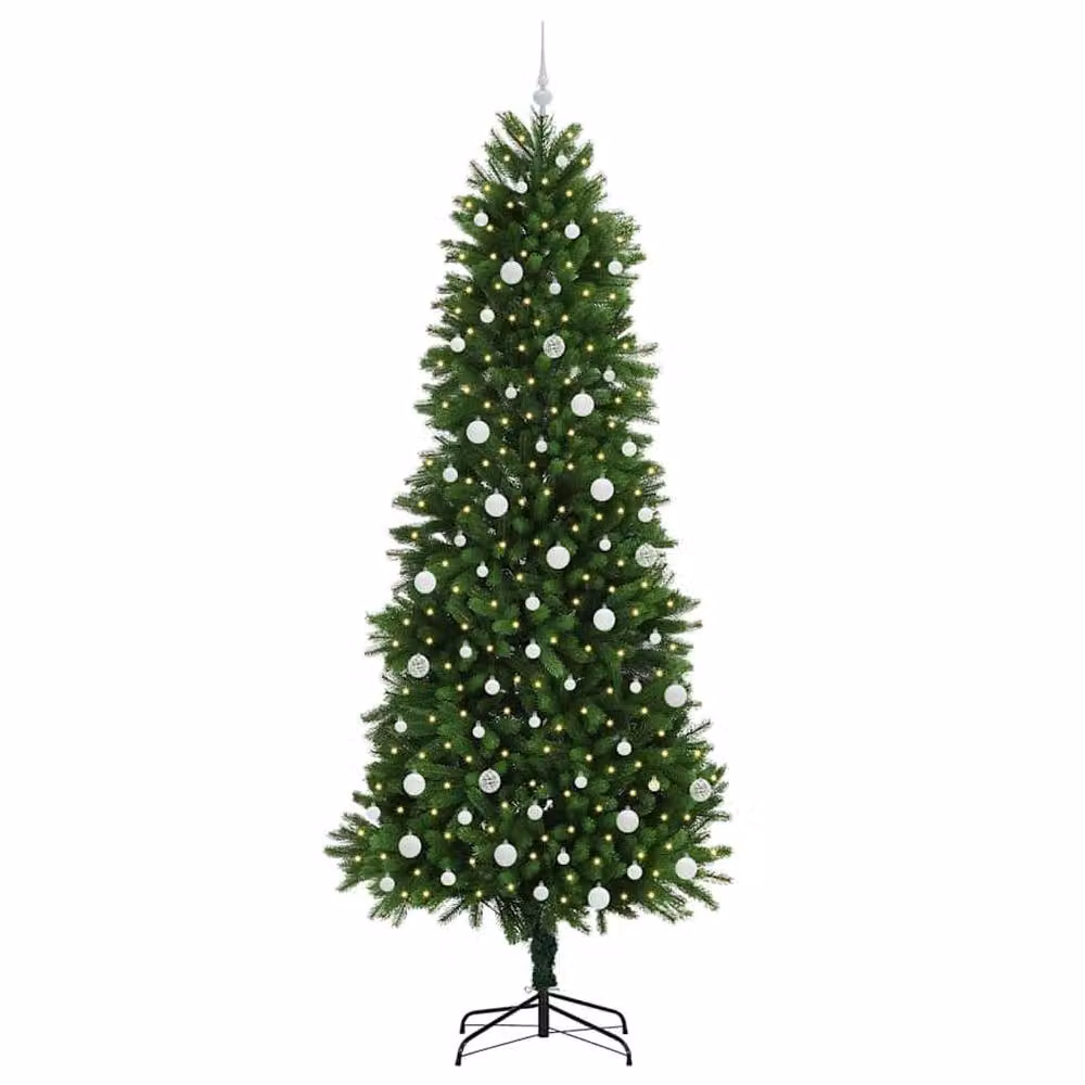Berkfield Home Green PE Christmas Tree with 300 LEDs and Stand, Height: 240 cm – 3