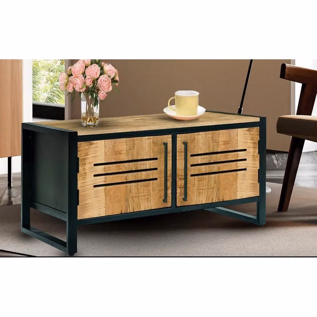 Jaipur Furniture Ltd Frais Range Mango Wood Coffee Table in Brown, W: 100 cm, D: 50 cm, H: 40 cm – 2