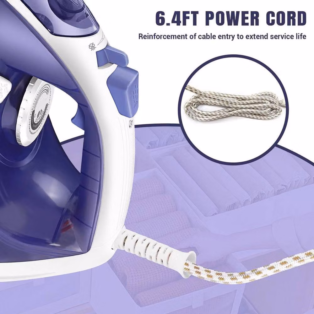 FLAVORA 2400W Anti-Scale Electric Steam Iron in Purple – 5