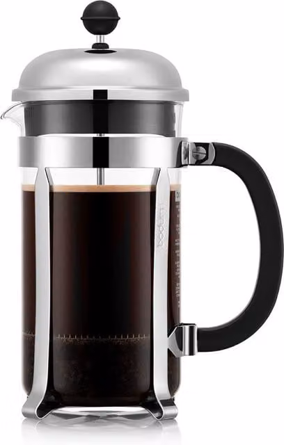 Bodum Chambord French Press Coffee Maker in Silver, 1000ml