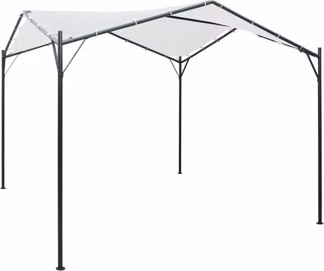Berkfield Home White Hip Roof Gazebo, W/D/H: 300 x 300 x 260 cm – 1