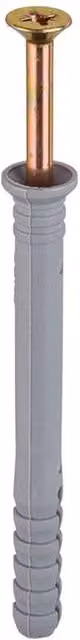 JCP Construction Products Grey Nylon Hammer Screws, 50 Pack, 8 x 120 mm
