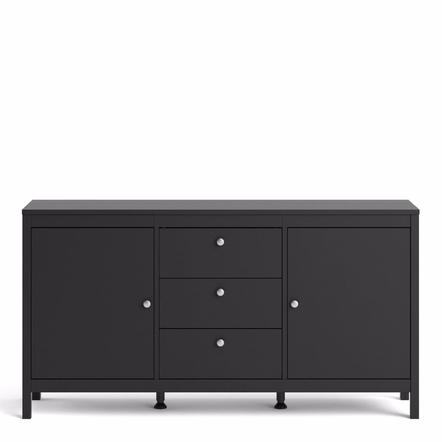 Furniture To Go Madrid Sideboard with 2 Doors and 3 Drawers in Matt Black – 3